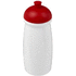 H2O Active® Pulse 600 ml kupukantinen urheilujuomapullo, valkoinen, punainen liikelahja logopainatuksella