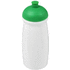 H2O Active® Pulse 600 ml kupukantinen urheilujuomapullo, valkoinen, vihreä liikelahja logopainatuksella