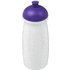 H2O Active® Pulse 600 ml kupukantinen urheilujuomapullo, valkoinen, violetti liikelahja logopainatuksella