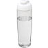 H2O Active® Tempo 700 ml flip kansi urheilujuomapullo, valkoinen, läpikuultava-valkoinen liikelahja logopainatuksella