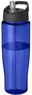 H2O Active® Tempo 700 ml kaatonokkakantinen urheilujuomapullo, sininen, musta liikelahja logopainatuksella