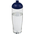 H2O Active® Tempo 700 ml kupukantinen urheilujuomapullo, läpikuultava-valkoinen, sininen liikelahja logopainatuksella