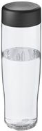H2O Active® Tempo 700 ml vesipullo kierrekannella, läpikuultava-valkoinen, musta liikelahja logopainatuksella