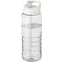 H2O Active® Treble 750 ml -urheilujuomapullo kaatonokkakannella, valkoinen, läpikuultava-valkoinen liikelahja logopainatuksella