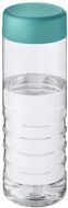 H2O Active® Treble 750 ml vesipullo kierrekannella, läpikuultava-valkoinen, aqua-blue liikelahja logopainatuksella