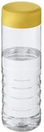 H2O Active® Treble 750 ml vesipullo kierrekannella, läpikuultava-valkoinen, keltainen liikelahja logopainatuksella