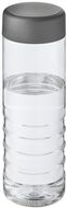 H2O Active® Treble 750 ml vesipullo kierrekannella, läpikuultava-valkoinen, myrskyinen-harmaa liikelahja logopainatuksella