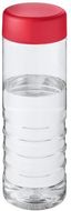 H2O Active® Treble 750 ml vesipullo kierrekannella, läpikuultava-valkoinen, punainen liikelahja logopainatuksella
