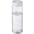 H2O Active® Treble 750 ml vesipullo kierrekannella, valkoinen, läpikuultava-valkoinen liikelahja logopainatuksella