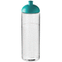 H2O Active® Vibe 850 ml -urheilujuomapullo kupukannella, läpikuultava-valkoinen, aqua-blue liikelahja logopainatuksella