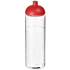 H2O Active® Vibe 850 ml -urheilujuomapullo kupukannella, läpikuultava-valkoinen, punainen liikelahja logopainatuksella