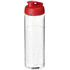 H2O Active® Vibe 850 ml -urheilujuomapullo läppäkannella, läpikuultava-valkoinen, punainen liikelahja logopainatuksella