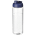 H2O Active® Vibe 850 ml -urheilujuomapullo läppäkannella, läpikuultava-valkoinen, sininen liikelahja logopainatuksella