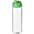H2O Active® Vibe 850 ml -urheilujuomapullo läppäkannella, läpikuultava-valkoinen, vihreä liikelahja logopainatuksella