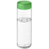 H2O Active® Vibe 850 ml vesipullo kierrekannella, läpikuultava-valkoinen, vihreä liikelahja logopainatuksella