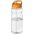 H2O Active® Base 650 ml kaatonokkakantinen urheilujuomapullo., läpikuultava-valkoinen, oranssi liikelahja logopainatuksella