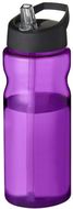 H2O Active® Base 650 ml kaatonokkakantinen urheilujuomapullo., musta, violetti liikelahja logopainatuksella