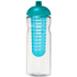 H2O Active® Base 650 ml kupukantinen urheilujuomapullo & uuttaja, läpikuultava-valkoinen, aqua-blue lisäkuva 2