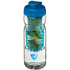 H2O Active® Base 650 ml läppäkantinen urheilujuomapullo & uuttaja, läpikuultava-valkoinen, aqua-blue lisäkuva 1
