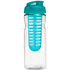 H2O Active® Base 650 ml läppäkantinen urheilujuomapullo & uuttaja, läpikuultava-valkoinen, aqua-blue lisäkuva 3