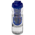 H2O Active® Base 650 ml läppäkantinen urheilujuomapullo & uuttaja, läpikuultava-valkoinen, sininen lisäkuva 1