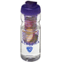 H2O Active® Base 650 ml läppäkantinen urheilujuomapullo & uuttaja, läpikuultava-valkoinen, violetti lisäkuva 1