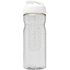 H2O Active® Base 650 ml läppäkantinen urheilujuomapullo & uuttaja, valkoinen, läpikuultava-valkoinen lisäkuva 2