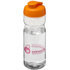 H2O Active® Base 650 ml läppäkantinen urheilujuomapullo, läpikuultava-valkoinen, oranssi lisäkuva 1