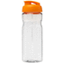 H2O Active® Base 650 ml läppäkantinen urheilujuomapullo, läpikuultava-valkoinen, oranssi lisäkuva 2