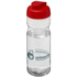 H2O Active® Base 650 ml läppäkantinen urheilujuomapullo, läpikuultava-valkoinen, punainen lisäkuva 1