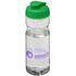 H2O Active® Base 650 ml läppäkantinen urheilujuomapullo, läpikuultava-valkoinen, vihreä lisäkuva 1