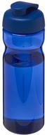 H2O Active® Base 650 ml läppäkantinen urheilujuomapullo, sininen liikelahja logopainatuksella