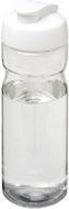 H2O Active® Base 650 ml läppäkantinen urheilujuomapullo, valkoinen, läpikuultava-valkoinen liikelahja logopainatuksella