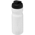 H2O Active® Base 650 ml läppäkantinen urheilujuomapullo, valkoinen, musta liikelahja logopainatuksella