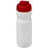 H2O Active® Base 650 ml läppäkantinen urheilujuomapullo, valkoinen, punainen liikelahja logopainatuksella