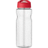 H2O Active® Base Tritan 650 ml urheilujuomapullo nokallisella korkilla, läpikuultava-valkoinen, punainen lisäkuva 2