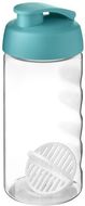 H2O Active® Bop 500 ml -shakerpullo, läpikuultava-valkoinen, aqua-blue liikelahja logopainatuksella