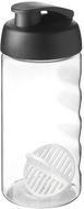H2O Active® Bop 500 ml -shakerpullo, läpikuultava-valkoinen, musta liikelahja logopainatuksella