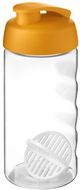 H2O Active® Bop 500 ml -shakerpullo, läpikuultava-valkoinen, oranssi liikelahja logopainatuksella