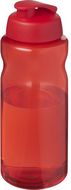 H2O Active® Eco Big Base 1 litran urheilujuomapullo flip lid -kannella, punainen, punainen liikelahja logopainatuksella