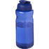 H2O Active® Eco Big Base 1 litran urheilujuomapullo flip lid -kannella, sininen, sininen liikelahja logopainatuksella