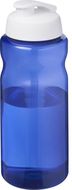 H2O Active® Eco Big Base 1 litran urheilujuomapullo flip lid -kannella, sininen, valkoinen liikelahja logopainatuksella