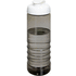 H2O Active® Eco Treble 750 ml:n juomapullo flip lid -kannella, valkoinen, kivihiili liikelahja logopainatuksella