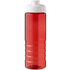 H2O Active® Eco Treble 750 ml:n juomapullo flip lid -kannella, valkoinen, punainen lisäkuva 2