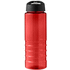 H2O Active® Eco Treble 750 ml:n juomapullo sporttikorkilla, musta, punainen lisäkuva 2