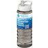H2O Active® Eco Treble 750 ml:n juomapullo sporttikorkilla, valkoinen, kivihiili lisäkuva 1