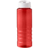 H2O Active® Eco Treble 750 ml:n juomapullo sporttikorkilla, valkoinen, punainen lisäkuva 2