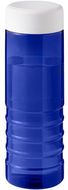 H2O Active® Eco Treble 750 ml:n urheilujuomapullo kierrekannella, valkoinen, sininen liikelahja logopainatuksella