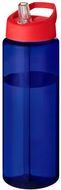 H2O Active® Eco Vibe 850 ml:n juomapullo sporttikannella, sininen, punainen liikelahja logopainatuksella
