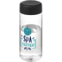 H2O Active® Octave Tritan 600 ml urheilujuomapullo kierrekorkilla, läpikuultava-valkoinen, musta lisäkuva 1
